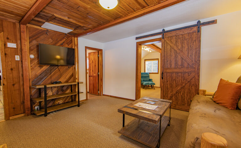 Homestead Cabin Living Room at Cooper Spur Mountain Resort