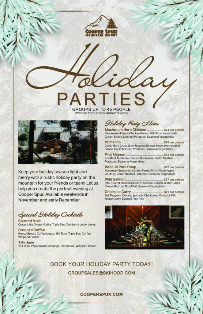 Holiday Parties at Cooper Spur Mountain Resort