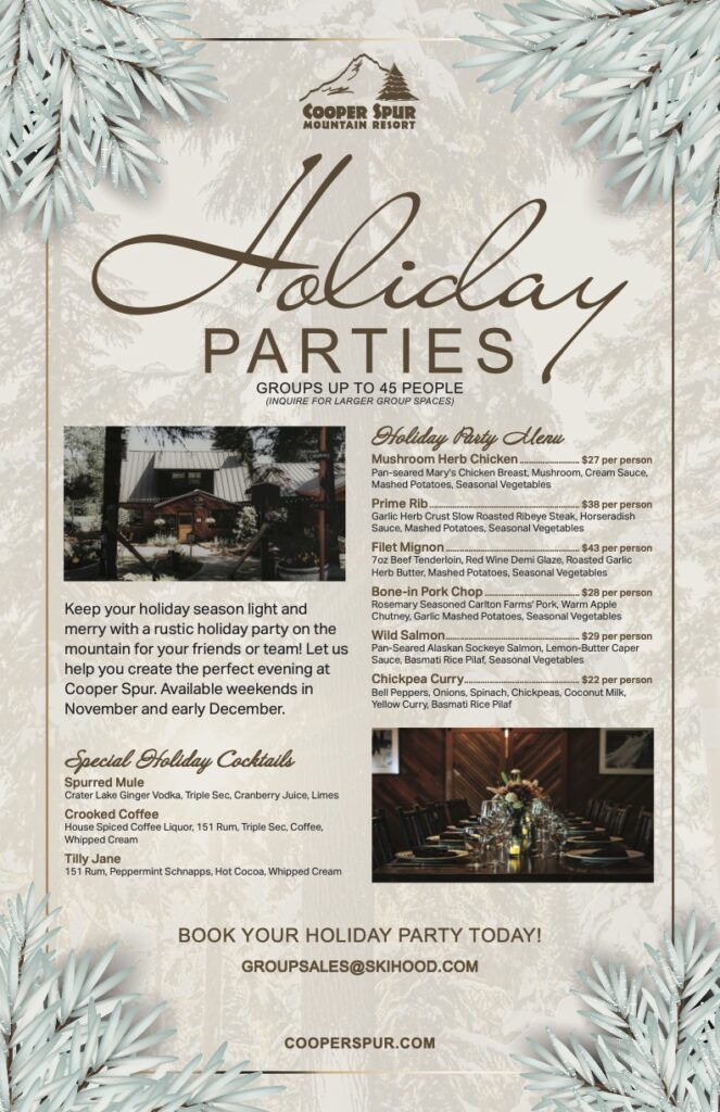 Holiday Parties at Cooper Spur
