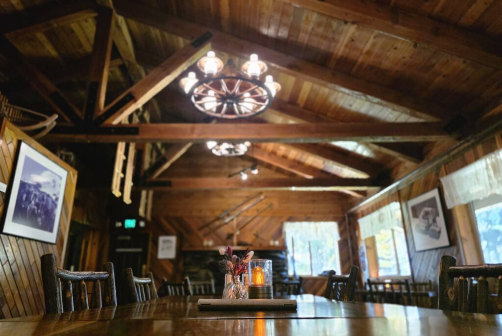 Dining at the Crooked Tree Tavern, Cooper Spur Mountain Resort